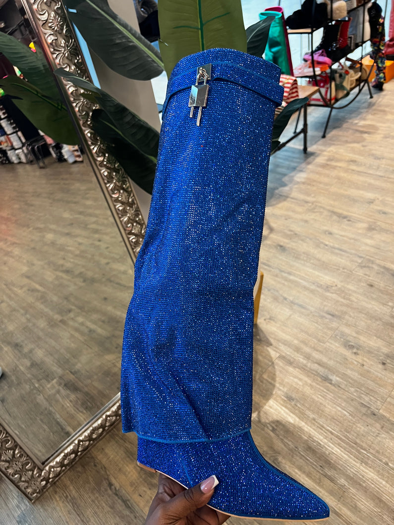 Crara Bling Knee Boots