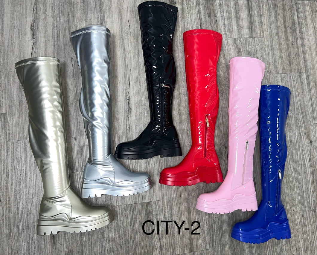 City Girl Thigh High Boots