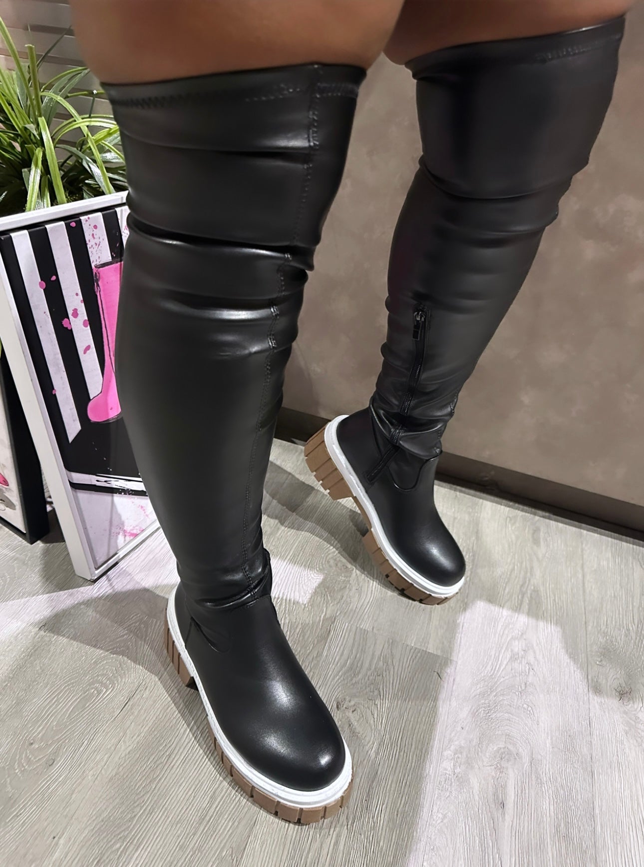 thigh high designer boots
