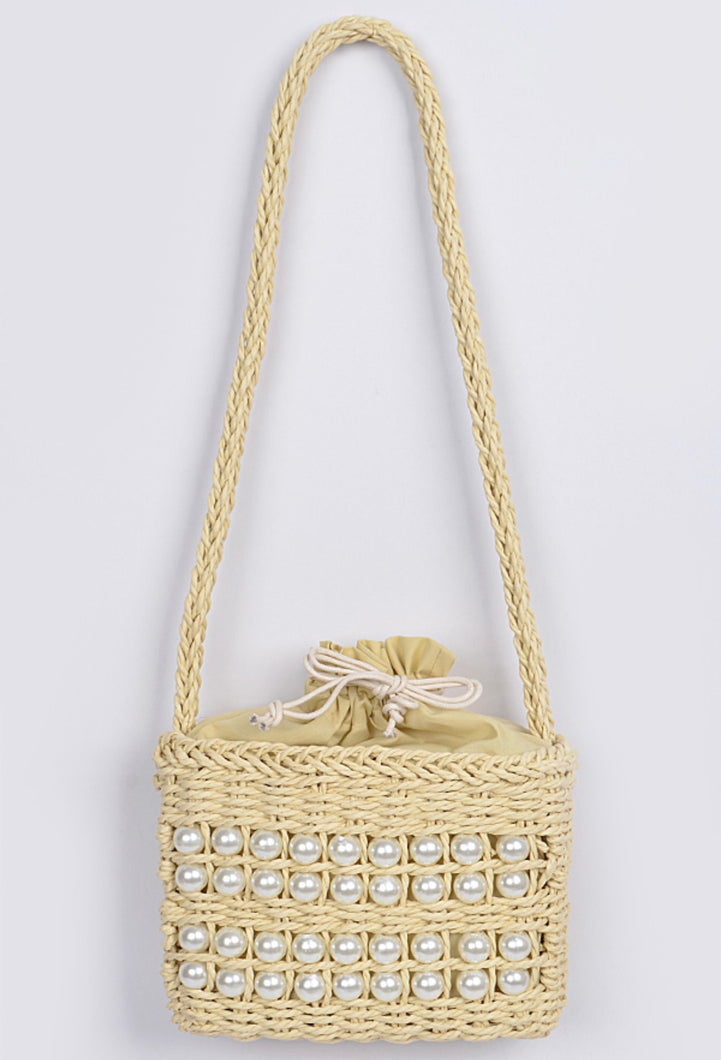 Beaded Straw Bag