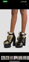 Load image into Gallery viewer, Milly Fur Black Ankle Boots