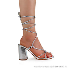 Load image into Gallery viewer, Sade Tie up heels